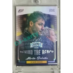 2023/24 Goal cards Chance Liga 2. série #BB-28 Jiří Malinský Behind the Bench Rainbow perleť Expo 1of1