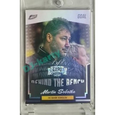 2023/24 Goal cards Chance Liga 2. série #BB-28 Jiří Malinský Behind the Bench Rainbow perleť Expo 1of1