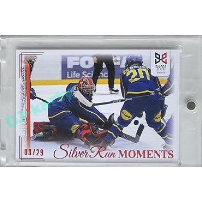 2023/24 Legendary Cards Hlinka Gretzky Cup Young Lions #SRM-36 Češi zasypali Švédy 32 střelami Silver Run Moments Canvas xx/29