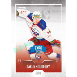 2022/23 Goal Cards Chance Liga 2. série #362 Jakub Koudelný Expo Blue x/4