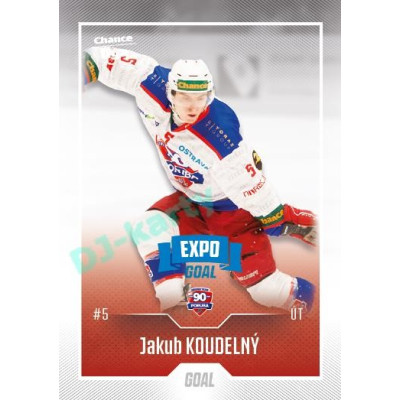 2022/23 Goal Cards Chance Liga 2. série #362 Jakub Koudelný Expo Blue x/4