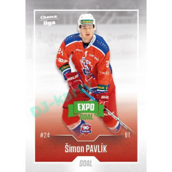 2022/23 Goal Cards Chance Liga 2. série #363 Šimon Pavlík Expo Green x/4