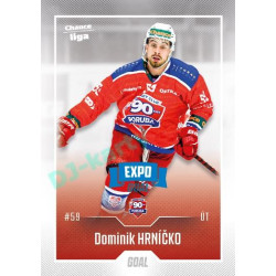 2022/23 Goal Cards Chance Liga 2. série #366 Dominik Hrníčko Expo Blue x/4