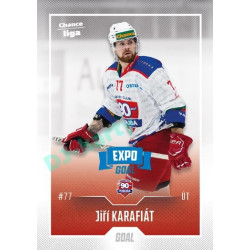 2022/23 Goal Cards Chance Liga 2. série #367 Jiří Karafiát Expo Blue x/4