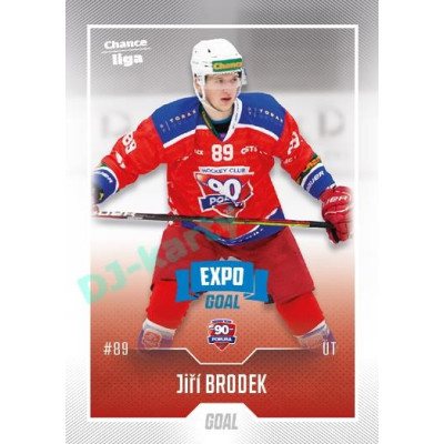 2022/23 Goal Cards Chance Liga 2. série #368 Jiří Brodek Expo Blue x/4