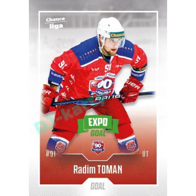 2022/23 Goal Cards Chance Liga 2. série #369 Radim Toman Expo Green x/4