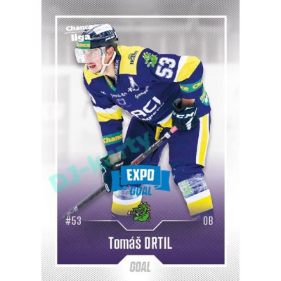 2022/23 Goal Cards Chance Liga 2. série #372 Tomáš Drtil Expo Blue x/4