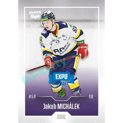 2022/23 Goal Cards Chance Liga 2. série #373 Jakub Michálek Expo Blue x/4