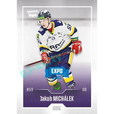 2022/23 Goal Cards Chance Liga 2. série #373 Jakub Michálek Expo Blue x/4