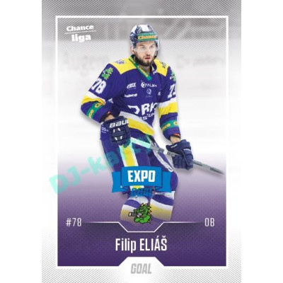 2022/23 Goal Cards Chance Liga 2. série #374 Filip Eliáš Expo Blue x/4