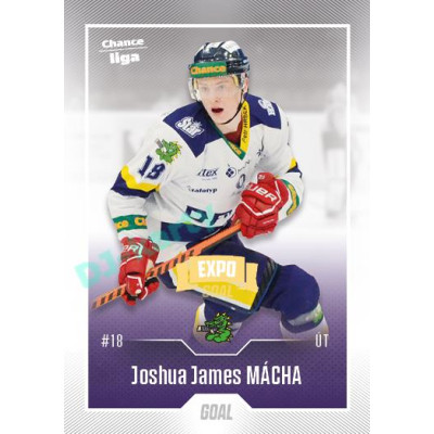 2022/23 Goal Cards Chance Liga 2. série #378 Joshua J. Mácha Expo Ostrava GOLD 1of2