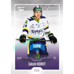 2022/23 Goal Cards Chance Liga 2. série #381 Jakub Horký Expo Blue x/4