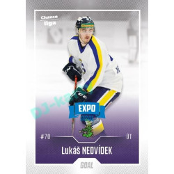 2022/23 Goal Cards Chance Liga 2. série #382 Lukáš Nedvídek Expo Blue x/4