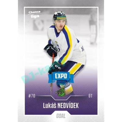 2022/23 Goal Cards Chance Liga 2. série #382 Lukáš Nedvídek Expo Blue x/4