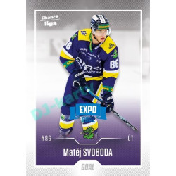 2022/23 Goal Cards Chance Liga 2. série #383 Matěj Svoboda Expo Blue x/4