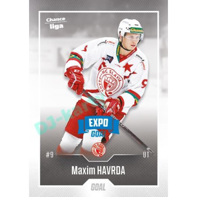 2022/23 Goal Cards Chance Liga 2. série #309 Maxim Havrda Expo Blue x/4