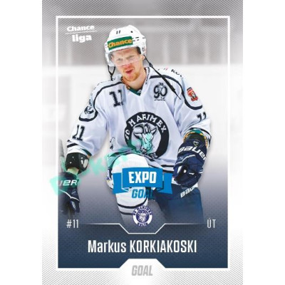 2022/23 Goal Cards Chance Liga 2. série #320 Markus Korkiakoski Expo Blue x/4