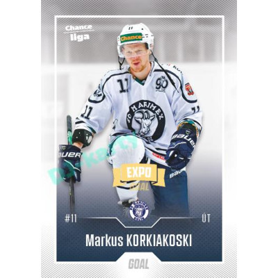 2022/23 Goal Cards Chance Liga 2. série #320 Markus Korkiakoski Expo Ostrava GOLD 1of2