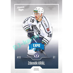 2022/23 Goal Cards Chance Liga 2. série #323 Zdeněk Král Expo Blue x/4