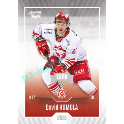 2022/23 Goal Cards Chance Liga 2. série #332 David Homola Expo Ostrava SILVER 1of2