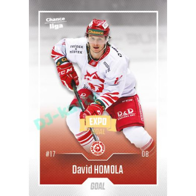 2022/23 Goal Cards Chance Liga 2. série #332 David Homola Expo Ostrava GOLD 1of2