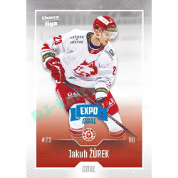 2022/23 Goal Cards Chance Liga 2. série #333 Jakub Žůrek Expo Blue x/4