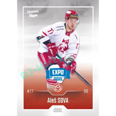 2022/23 Goal Cards Chance Liga 2. série #334 Aleš Sova Expo Blue x/4