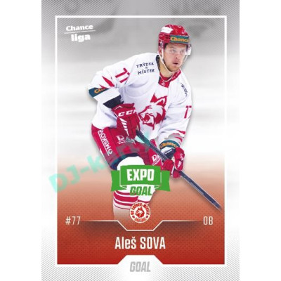 2022/23 Goal Cards Chance Liga 2. série #334 Aleš Sova Expo Green x/4