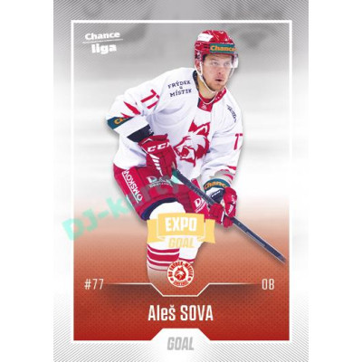 2022/23 Goal Cards Chance Liga 2. série #334 Aleš Sova Expo Ostrava GOLD 1of2