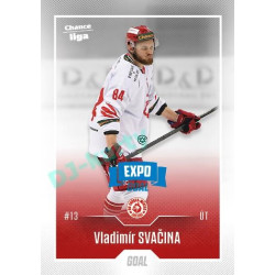 2022/23 Goal Cards Chance Liga 2. série #335 Vladimír Svačina Expo Blue x/4