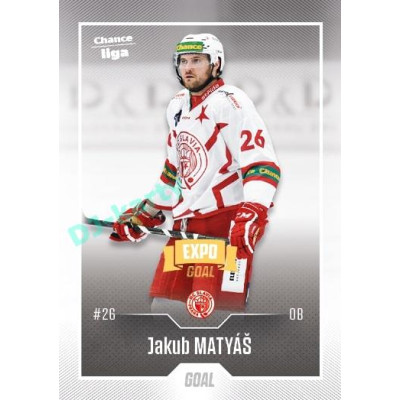 2022/23 Goal Cards Chance Liga 2. série #304 Jakub Matyáš Expo