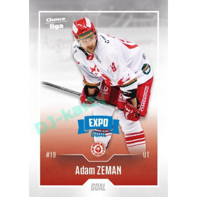 2022/23 Goal Cards Chance Liga 2. série #337 Adam Zeman Expo Blue x/4