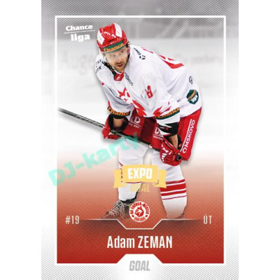 2022/23 Goal Cards Chance Liga 2. série #337 Adam Zeman Expo Ostrava GOLD 1of2