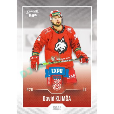 2022/23 Goal Cards Chance Liga 2. série #338 David Klimša Expo Blue x/4