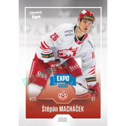 2022/23 Goal Cards Chance Liga 2. série #339 Štěpán Macháček Expo Blue x/4
