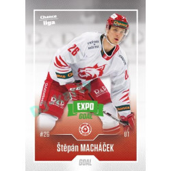 2022/23 Goal Cards Chance Liga 2. série #339 Štěpán Macháček Expo Green x/4