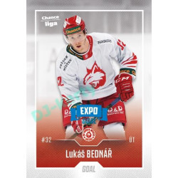 2022/23 Goal Cards Chance Liga 2. série #340 Lukáš Bednář Expo Blue x/4