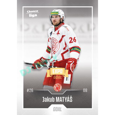 2022/23 Goal Cards Chance Liga 2. série #304 Jakub Matyáš Expo Ostrava GOLD 1of2