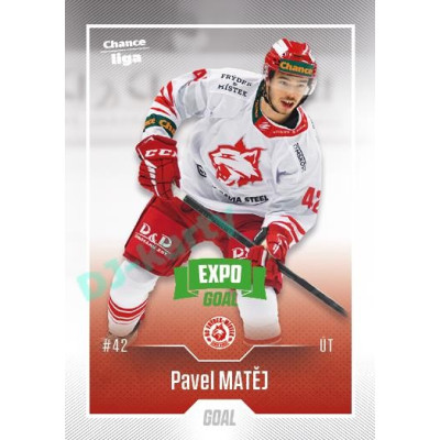 2022/23 Goal Cards Chance Liga 2. série #341 Pavel Matěj Expo Green x/4