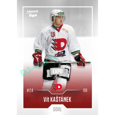 2022/23 Goal Cards Chance Liga 2. série #346 Vít Kaštánek Expo Ostrava SILVER 1of2