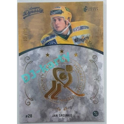 2021 Legendary Cards League Dynasty Vsetín Jan Srdínko #75 15/19 Gold Rainbow