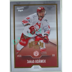 2022/23 Goal Cards Chance Liga 1. série #134 Jakub Adámek Expo Pardubice Gold 1 of 3