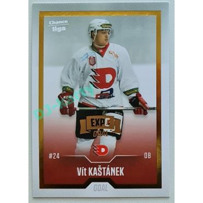 2022/23 Goal Cards Chance Liga 2. série #346 Vít Kaštánek Expo Gold 1 of 3