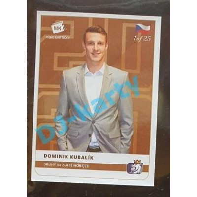2020 MK Stick Dominik Kubalík Druhý ve Zlaté hokejce #02 1 of 25 Bronze