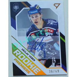 2021/22 Sportzoo TIPSPORT ELH 2. série #RP-34 Václav Veber Rookie Premiere Auto 36/49