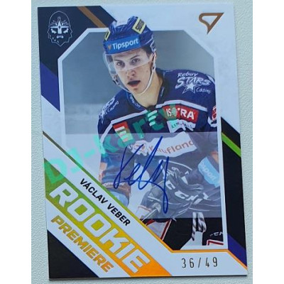2021/22 Sportzoo TIPSPORT ELH 2. série #RP-34 Václav Veber Rookie Premiere Auto 36/49