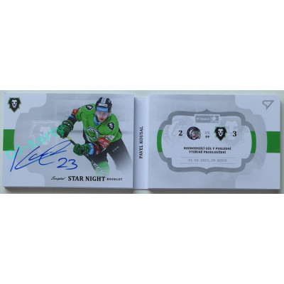 2021/22 Sportzoo TIPSPORT ELH 2. série #SN-PK Pavel Kousal Star Night Booklet 08/25