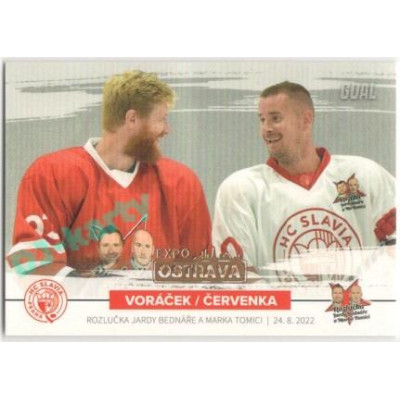 2022 Goal Cards Rozlučka Jardy Bednáře a Marka Tomici #41 Voráček / Červenka EXPO OSTRAVA