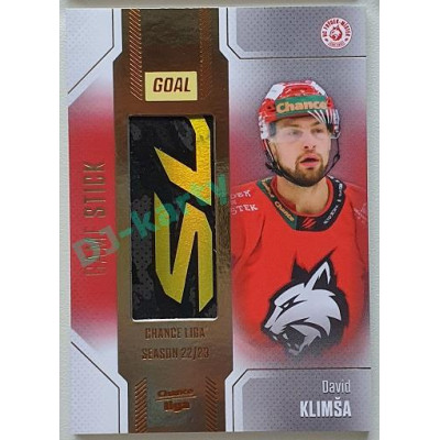 2022/23 Goal Cards Chance Liga 1. série #S-21 David Klimša Game Stick 29/35
