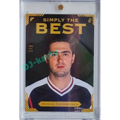 2023 Legendary Cards Simply the Best #12 Roman Čechmánek Neon Rainbow 2/9